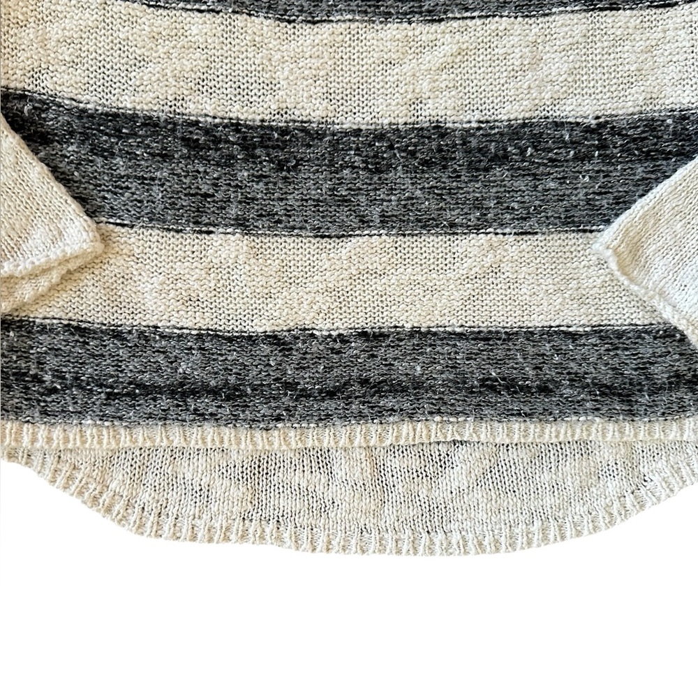 SANCTUARY ivory & black striped cotton blend sweater size Medium - Picture 2 of 5